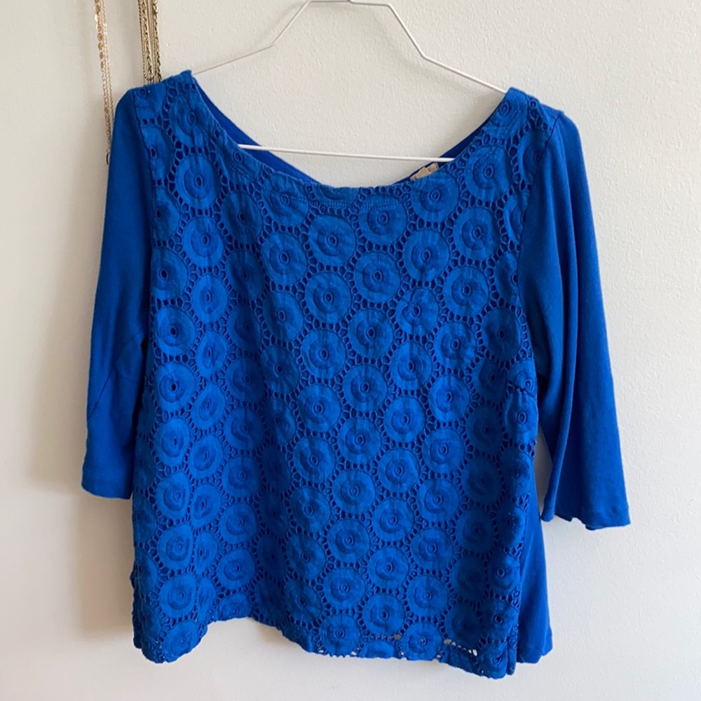 J. Crew royal blue blouse